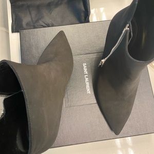 YSL suede booties